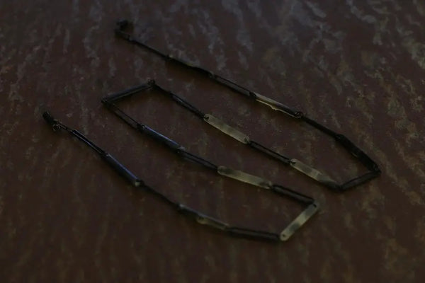 Rigards Hand-hammered copper and buffalo horn eyeglass chain RG-AT005CU-MCH Camouflage black